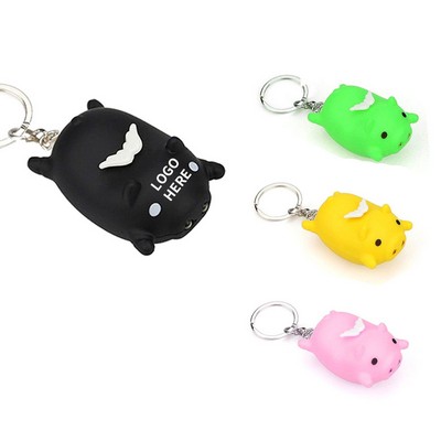 Soaring Swine LED Audio Keychain