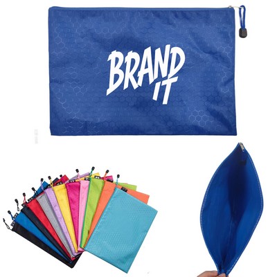 Thick Waterproof Oxford Football Pattern Zipper Bag