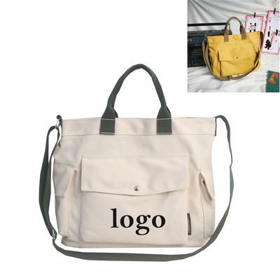 Canvas Tote Crossbody Bag