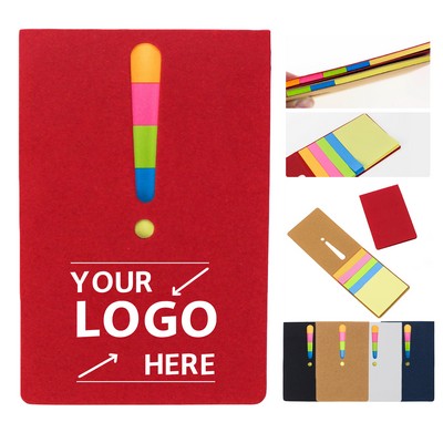 Flip-top sticky notepad student sticky note set