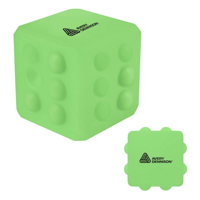 Glow in The Dark Square Push Pop Ball
