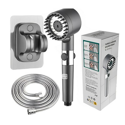 High Pressure Handheld Shower Head Kit w/ Wall Mount Bracket