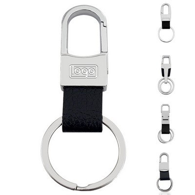 Faux Leather Keychain