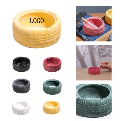 Retro Creative Tire Ashtray Decor