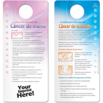 Shower Card - Early Detection for Breast / Testicular Cancer (Spanish)