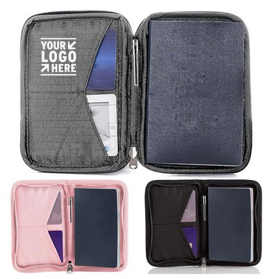 w/RFID Blocking Zero Grid Passport Wallet Travel Document Holder