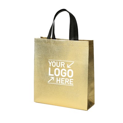 13"x12"x4" Metallic Laminated Gold Gift Bag