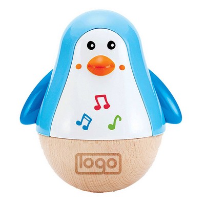 Baby Wooden Musical Penguin Wobbly Toy