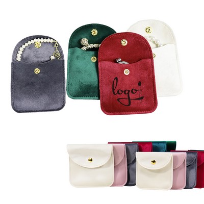 Velvet Pouch with Snap Closure