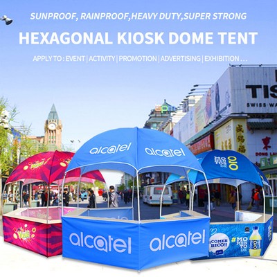 10' Booth Marquee Hexagon Kiosk Dome Tent