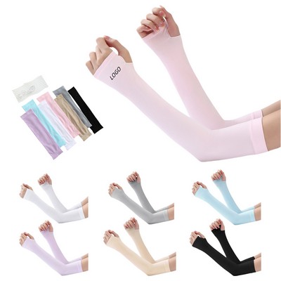 Ice Silk Cooling Exercise Sunscreen Arm Sleeve
