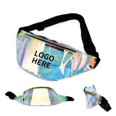 Transparent Iridescent Triple Waist Pack