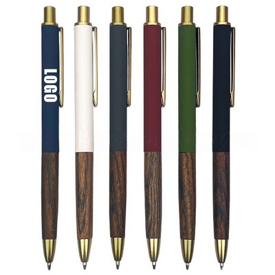 Aluminum and Pearwood Ballpoint Pen