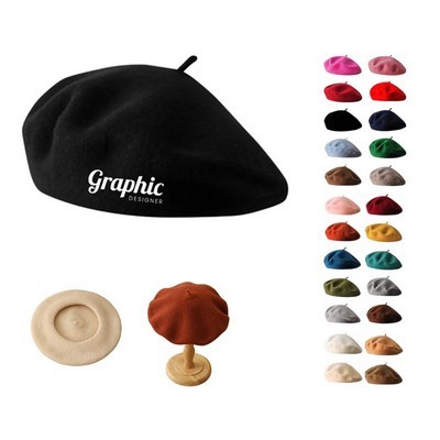 French Style Wool Beret Hat