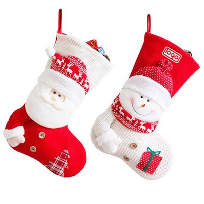 Christmas Stockings Santa Snowman Dress Up Candy Bag