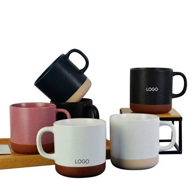 Minimalist Dual-Color Spliced Ceramic Mug Nordic Style Creative Office Coffee Cup