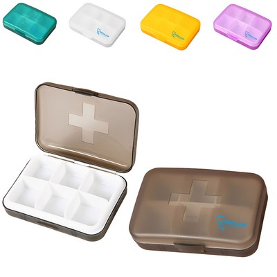 6-Compartment Portable Pill Organizer