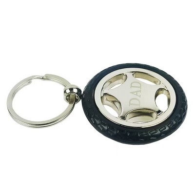 Metal Tyre Style Keychain