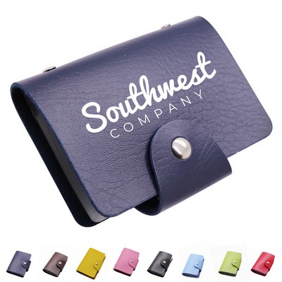 Compact Synthetic Leather Card Wallet