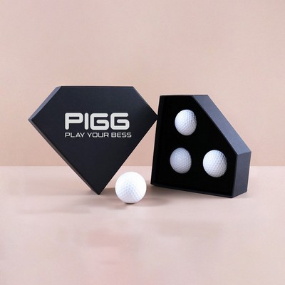 Diamond-Shaped Golf Ball Gift Box