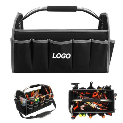 Top Open Tool Bag with Metal Handle
