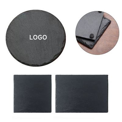 Earthtone 4" Slate Coasters