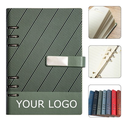 6 Ring A5 PU Leather Notebook