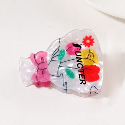 2.4" L Flower Shape Claw Clip for Women