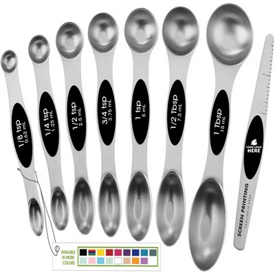 Premium Stainless Steel Magnetic Measuring Spoon Set