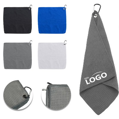 Waffle Microfiber Golf Towel