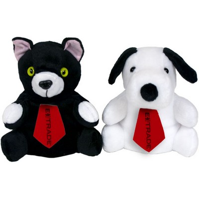 7" Cat /Dog Reversible Puppet and 2 ties with one color imprint