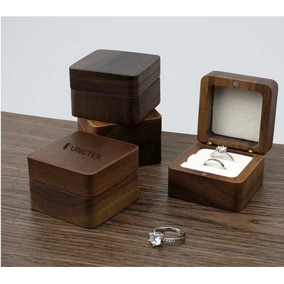 Rectangle Wooden Jewelry Ring Box