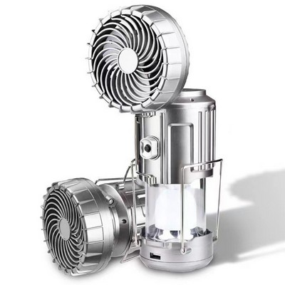 Solar Foldable Fan With Lantern