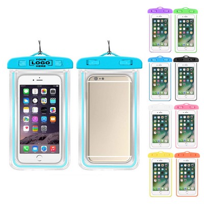 PVC Clear Waterproof Phone Pouch With Lanyard