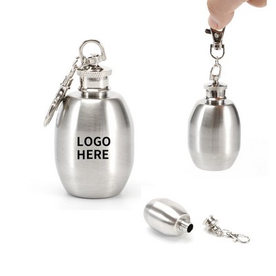 1 oz. Elliptical Flask Keyring