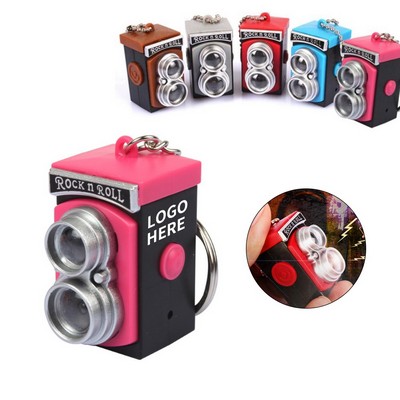 Vintage-Style Camera LED & Sound Keychain