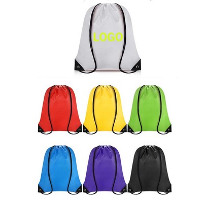 210D Lightweight Polyester Drawstring Backpack