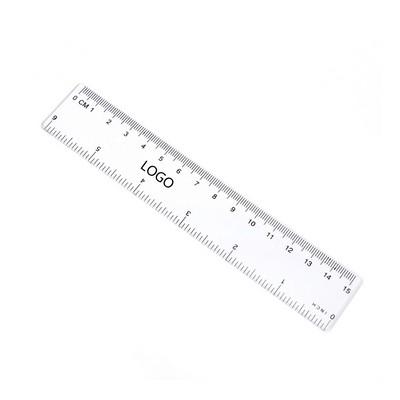 Clear Plastic Ruler 6"