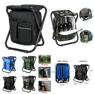 Cooler Backpack With Foldable Chair