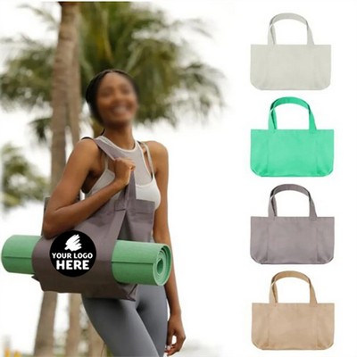 Yoga Mat & Essentials Cotton Tote