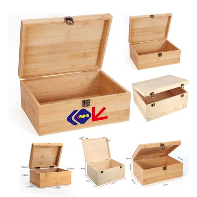 Large Bamboo Wooden Storage Box
