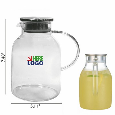 61oz Glass Pitcher with Lid