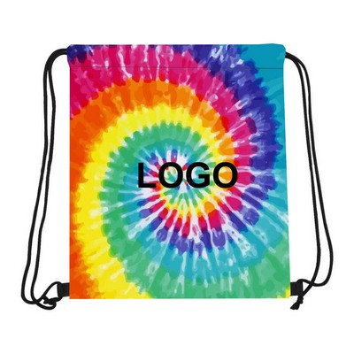 Tie Dye Drawstring Backpack