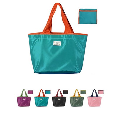 Foldable Drawstring Shopping Tote Bag