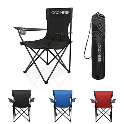 Premium Folding Chair W/ Net Cup Holder