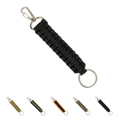 Outdoor Survival Paracord Keychain with Carabiner