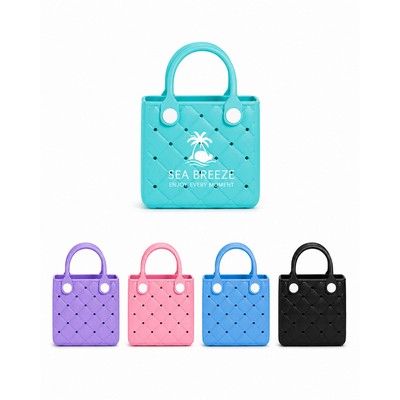 Mini EVA Woven Tote Bag – Waterproof Summer Beach Handbag