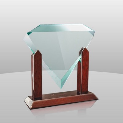 Jade Green Diamond Award (9"x9"x3")