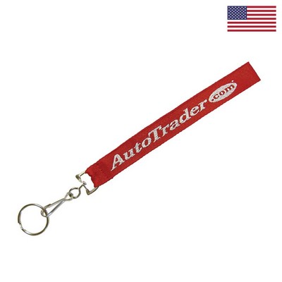 6-1/2" Woven Key Strap w/ Swivel Snap & Split Ring - "Select" Weave