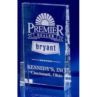 7" Optic Crystal Standing Wedge Award
